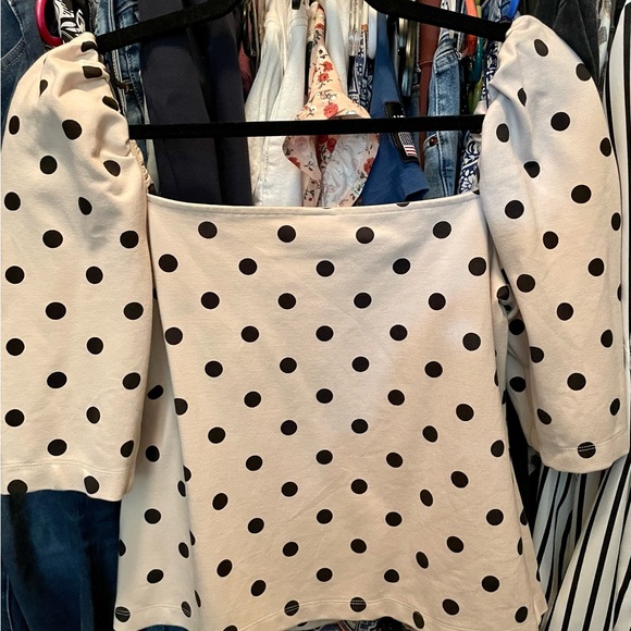 H&M Polka Dot Puff Sleeve Top - Picture 3 of 3
